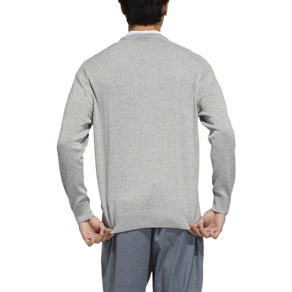 Adidas Sweatshirts Men's Gray Crew Neck Moderate Regular GV1202