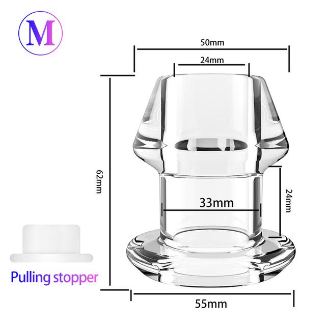 Dutý anální kolík s odpovídající zátkou Klystýr Anální expandér Anální kolík Peep Vagina a Anus Dilatace SM Sexuální hračka Hračky pro anální sex Žena