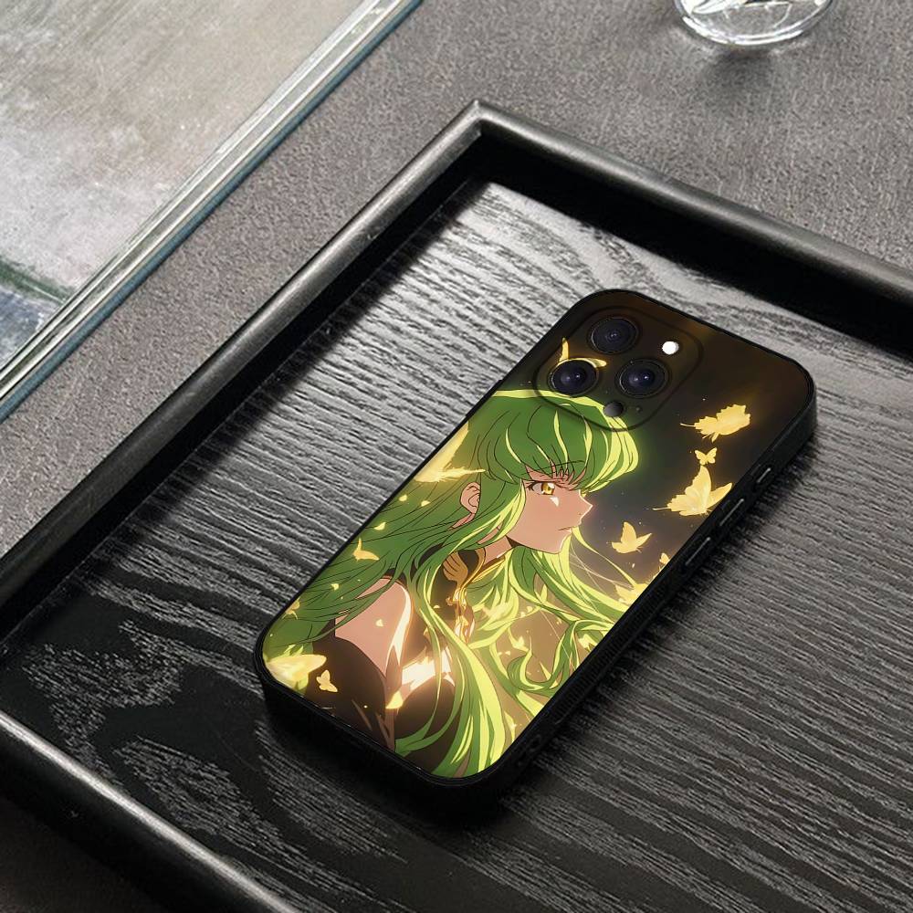 Amine C-Codes G-Geass Black Phone Case That Fits For IPhone 17,16,15,11,13,14 Pro Max,Plus,X,Xr,Xs Max,13Mini
