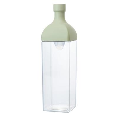 Kirk Bottle, 1200ml, Smoky Green, Resin, Vertical and Horizontal, with Tea Strainer, Made In Japan, KAB-120-SG