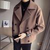 Tide Men's Short Trench Coat - Korean-Style Casual Wool for Autumn/Winter
