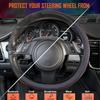 CAR PASS Wood Grain Microfiber Leather Steering Wheel Cover, Universal Fit For 14 1/2-15 Inch Black Steering Wheel, Anti-Skip Ve Design,Cars,
