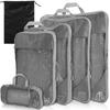 Juego de 6 Piezas Bolsa de Viaje Cubos de Empaque de Compresión Ligeros Duraderos con Bolsa de Almacenamiento Bolsas Organizadoras para Maleta de Equipaje de Nailon