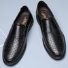 High Quality Men'S Shoes Breathable Loafers Men Genuine Leather Business Dress Casual Retro Slip On Luxury Wedding Dress Shoes