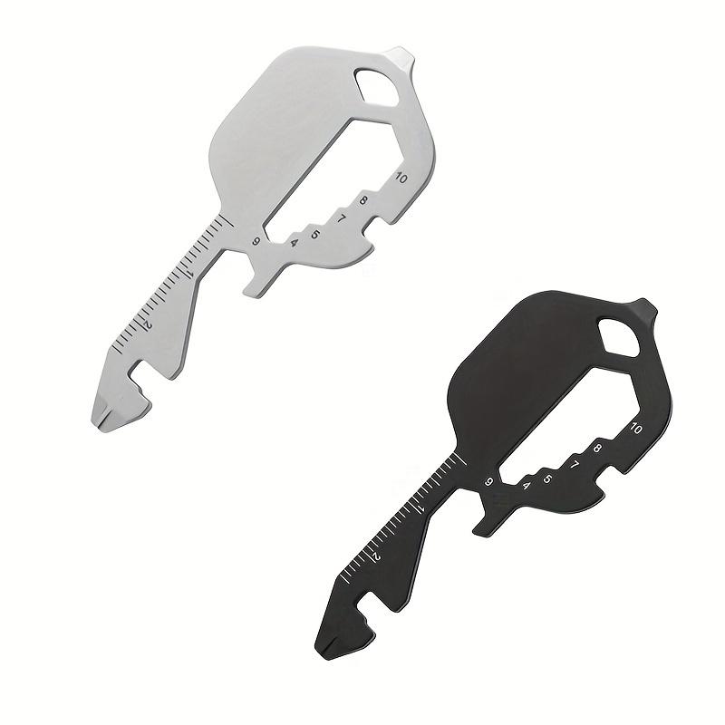 Stainless Steel Key Shaped Multitool Keychain Mini Multifunctional Screwdriver Bottle Opener Slotted Keychain Pocket Repair Tool 4