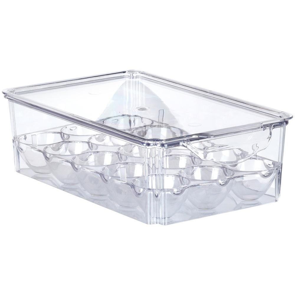 Container for 15 Eggs Egg Box Kitchen Organizer for the Refrigerator Lockable