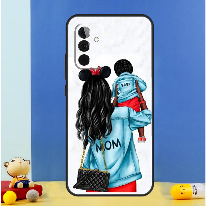 Super Mom Baby Girl Son Daughter Case For Samsung Galaxy A06 A56 A16 A36 A55 A35 A33 A53 A13 A23 A17 A54 A34 A14 A52 A32 A15