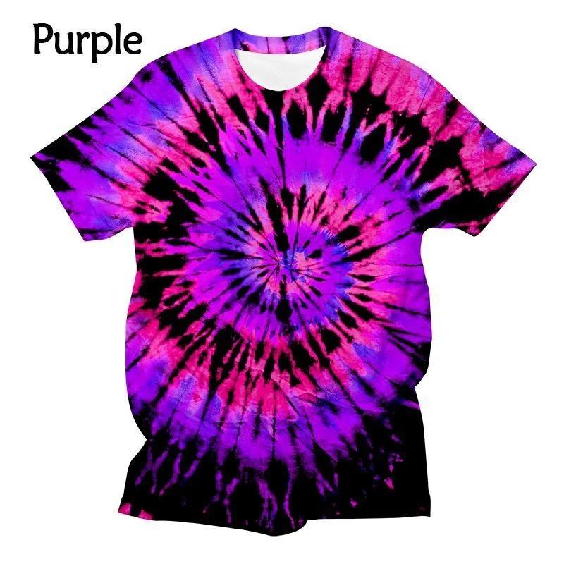Fashion Art Design Style Short Sleeve T-shirt Tiedye 3d Printing Funny Colorful Cool T-shirt
