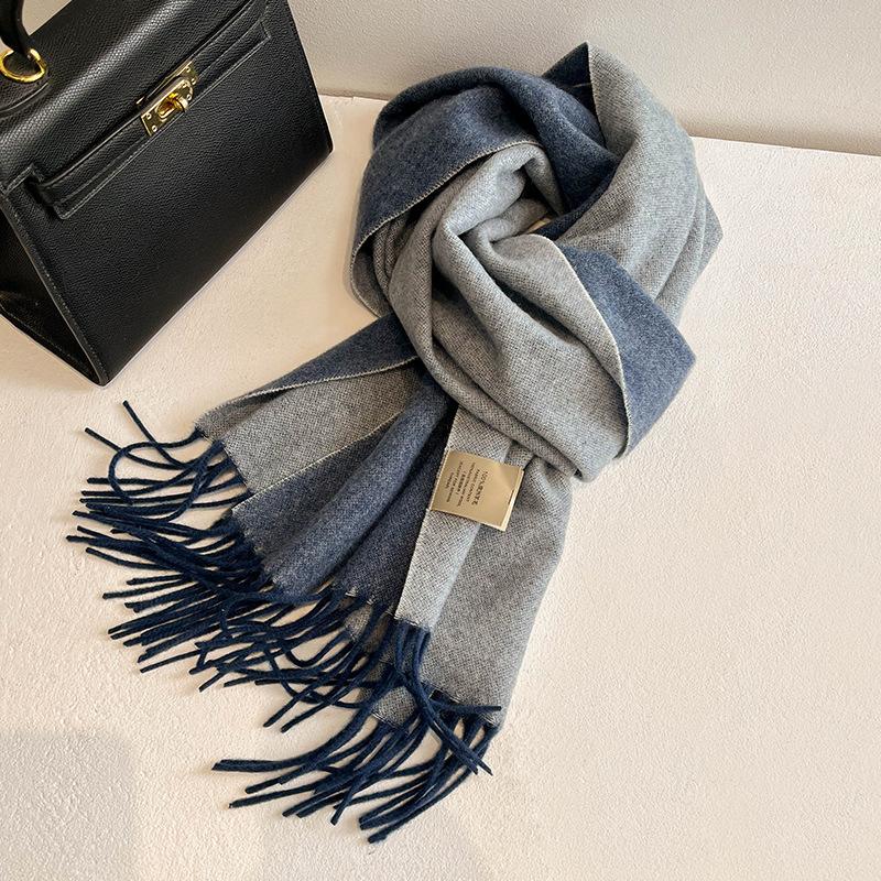 Pure Wool Scarf Men's High-end Winter Men's Scarf Men's