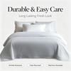 White Cotton Sateen Bedding Set Hotel Style 60S Soft Duvet Cover Sheet All Season