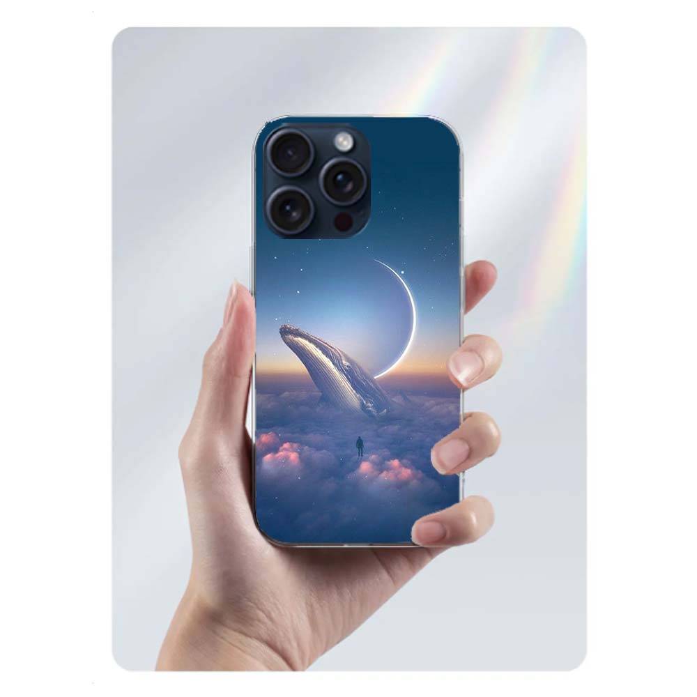 Whale Sea Giant Clear Phone Case For Iphone 17 Air 16 Pro Max 15 Pro 14 Plus 17E 16E 11 13 12 Mini Cover Cases Fundas Cell TPU C