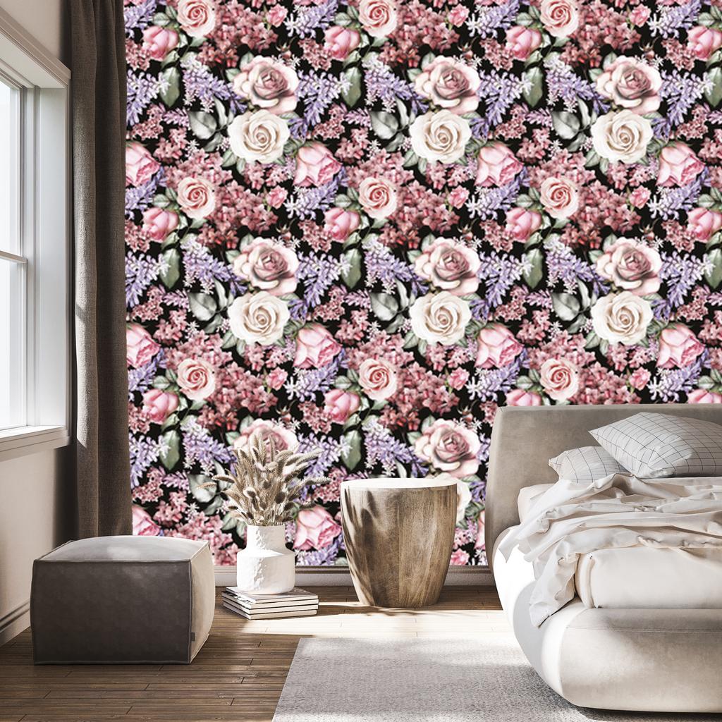 Colorful Roses Wallpaper for Living Room and Bedroom 50x1000