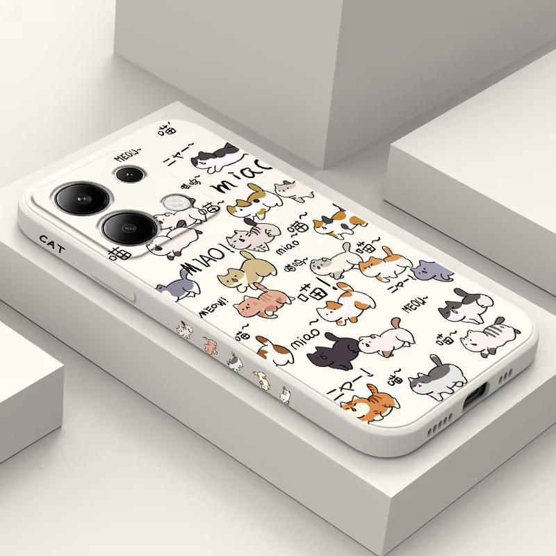 Running Cats Phone Case For Samsung Galaxy S25 S24 S23 S22 S21 S20 Ultra Plus FE S10 Note 20 ultra 10 9 Plus Cover