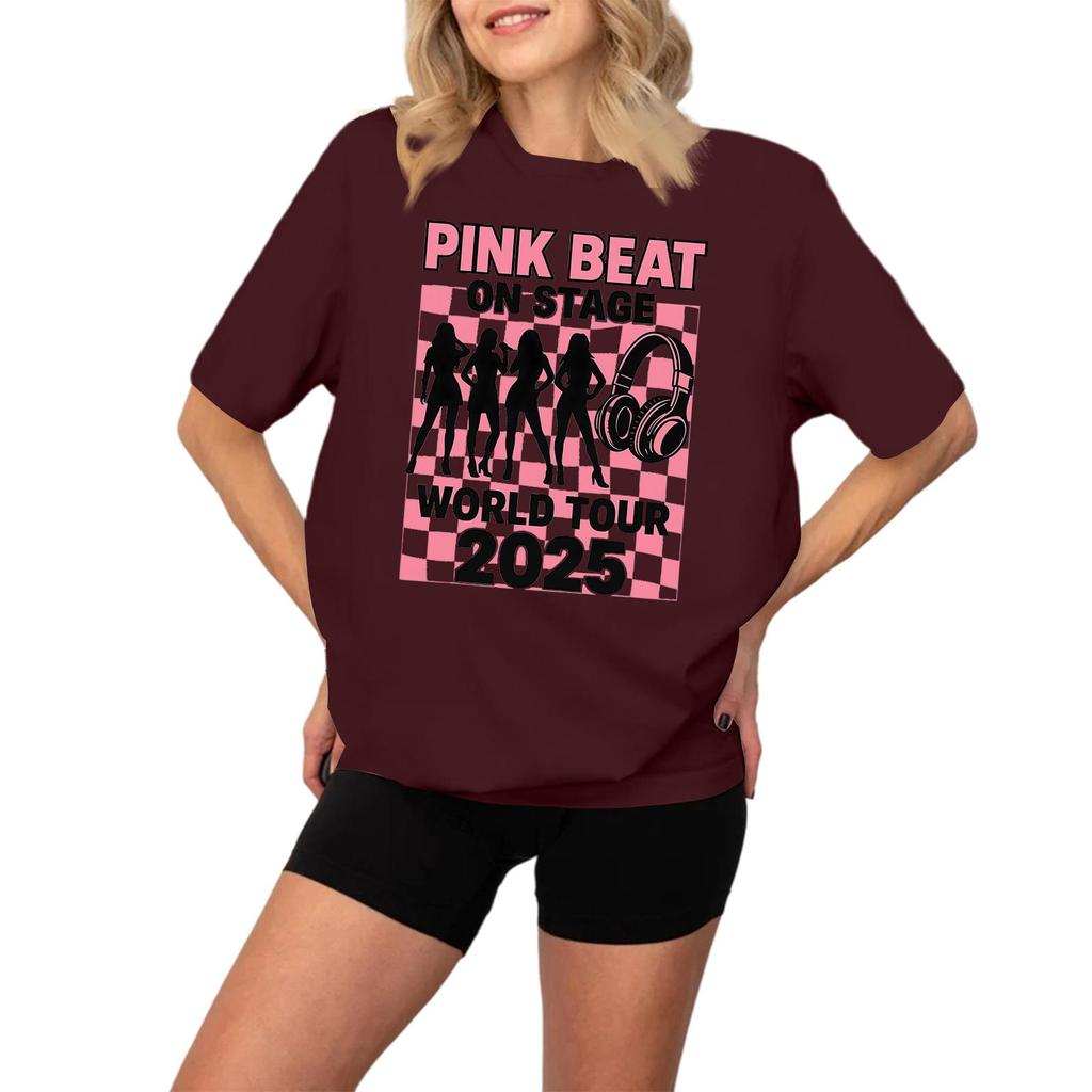 Women's Fashionable And Casual Long Sleeve Printed Short-Sleeved Top