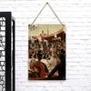 Vintage European Circus Performance Art Metal Tin Painting Home Living Room Bar Wall Decorative Craft Wall Art