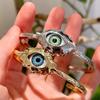 Zinc Zinc Alloy Demon's Eye Bracelets Metal Geometric Cuff Bangles  Jewelry Accessories