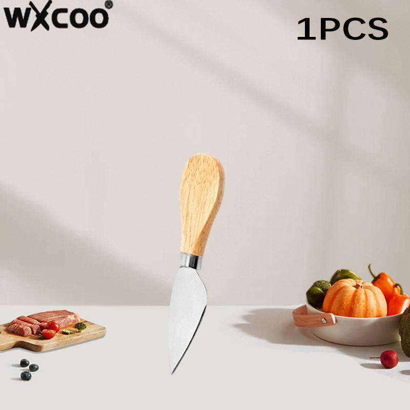6pcs Stainless Steel Cheese Knives Mini Butter Cake Knife Multifunctional Butter Scraper Cheese Slicing Kitchen Cooking Tools
