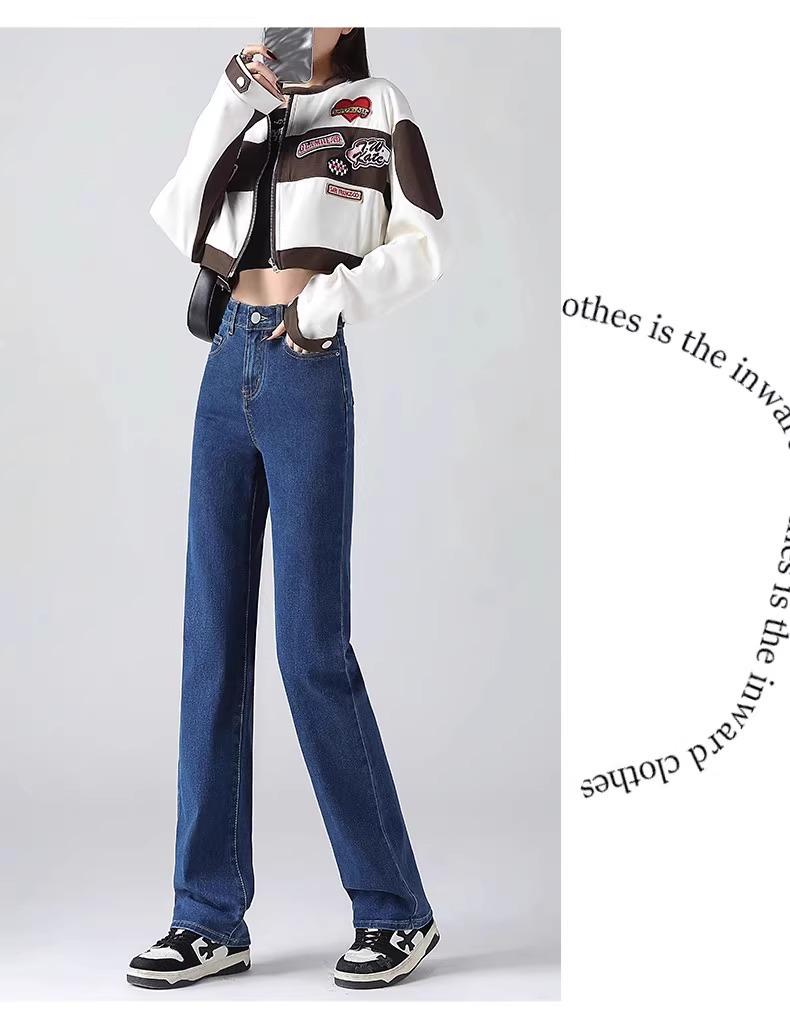 Women's Dark Blue High-Waist Slimming Jeans - Petite Spring/Autumn 2025 Style