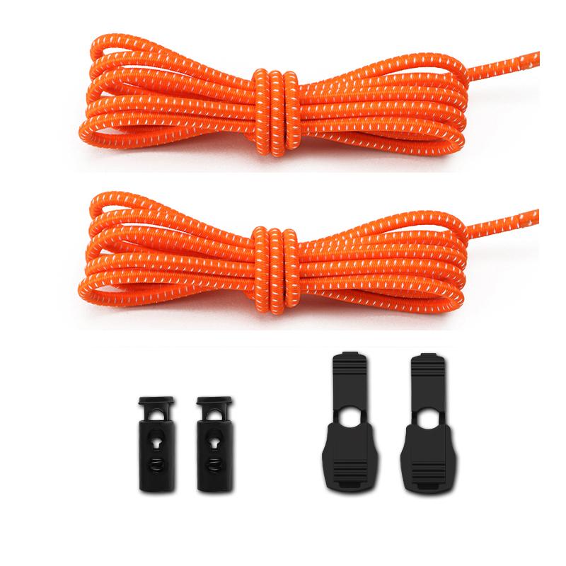 New 1Pair/3Pair Round Elastic Shoelace Unisex Quick-Release Shoelaces No-Tie Laces for Sneakers and Boots Shoe Laces