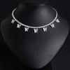 European and American export necklace with geometric butterfly pieces, versatile, fashionable, elegant and simple zircon bridal