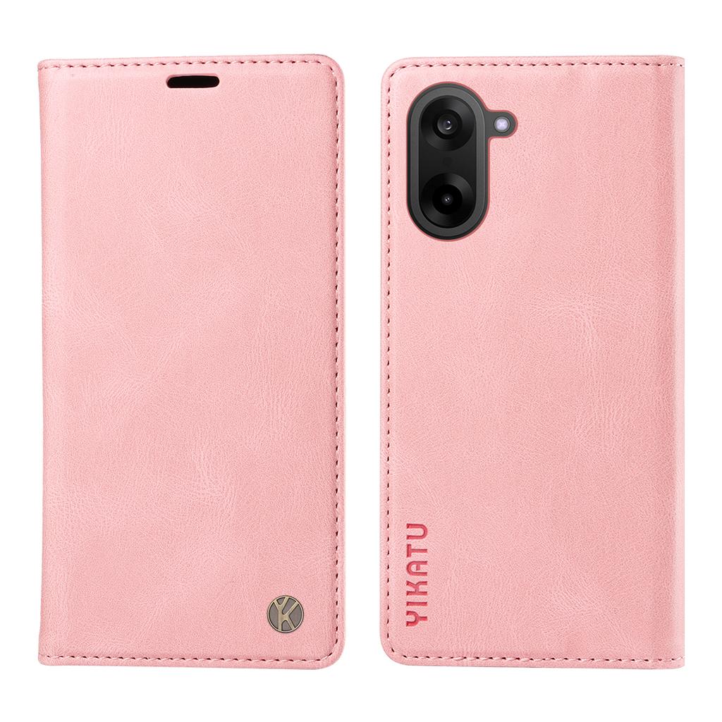For OnePlus Nord CE5 5G/OnePlus Ace 5 Racing 5G Leather Cover YIKATU YK-004 Skin-Touch Wallet Phone Cases