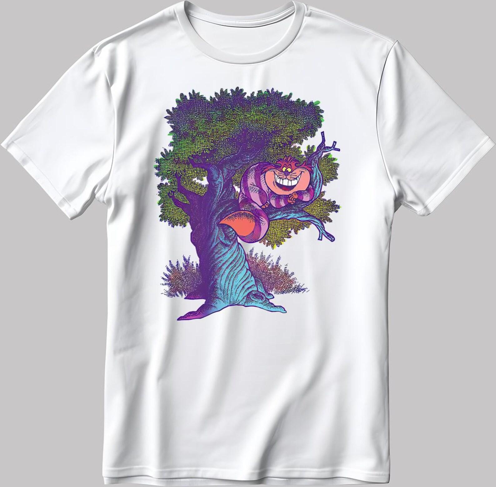 Disney Alice In Wonderland Cheshire Cat Trippy T-Shirt DE40 3XL