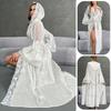 European and American Extended Bathrobe Sexy Lace Light Luxury Long-sleeved Velvet Hooded Nightgown Bathrobe Loungewear