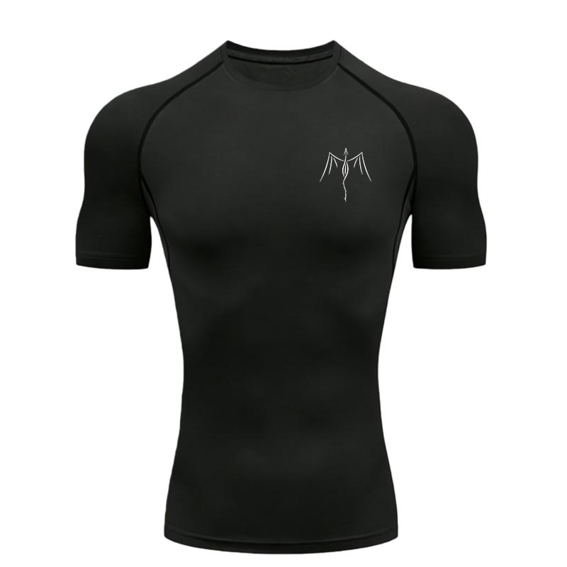 Dragon Men's Sports T-shirt Training Fitness Compression Workout T-Shirt Rashguard Tops Short Sleeve T-Shirt for Men