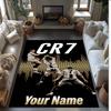 Cristiano Ronaldo Potisknutý Křišťálový Sametový Koberec Protiskluzový Křišťálový Sametový Koberec Pro Pohovku Ložnici Vnitřní Domácí Dekorace