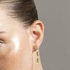 Boucles d'oreilles - LUXENTER - Dorane - Argent sterling 925 - Zirconiums cubiques - Finition or 18 ct