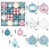 44-Piece Christmas Tree Decoration Set: 6cm Colorful PVC Hanging Balls