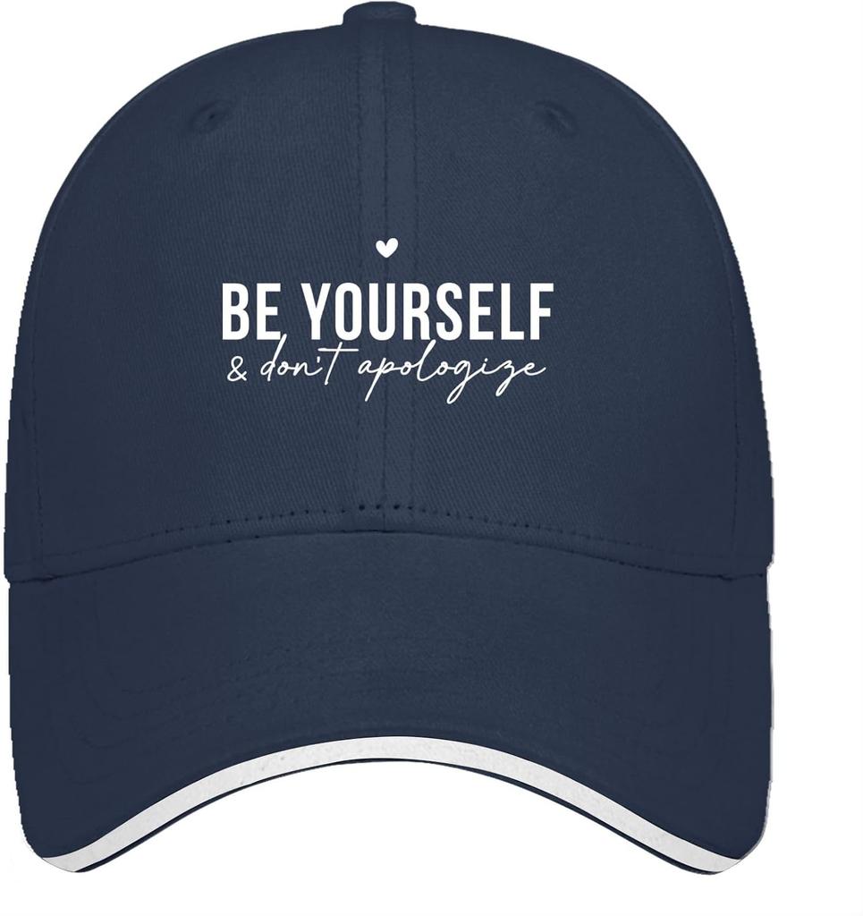 Be Yourself Dont Apologize Adjustable Baseball Cap Polyester Casual Sun Protection Sports Cap