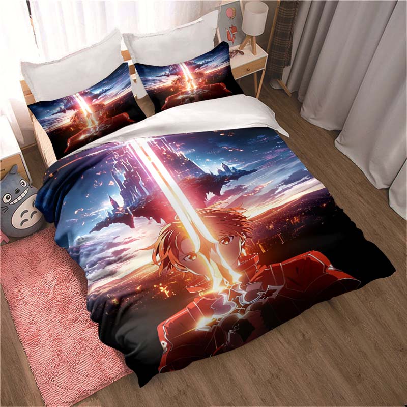 The new "Sword Art Online" themed soft and comfortable duvet and pillowcase set is a children's bedding gift set available