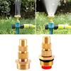 Heavy Duty Twist Hose Nozzle Adjustable 1/2 Jet Sweeper Nozzle for Car Wash Watering Gardens High Pressure Brass Nozzle