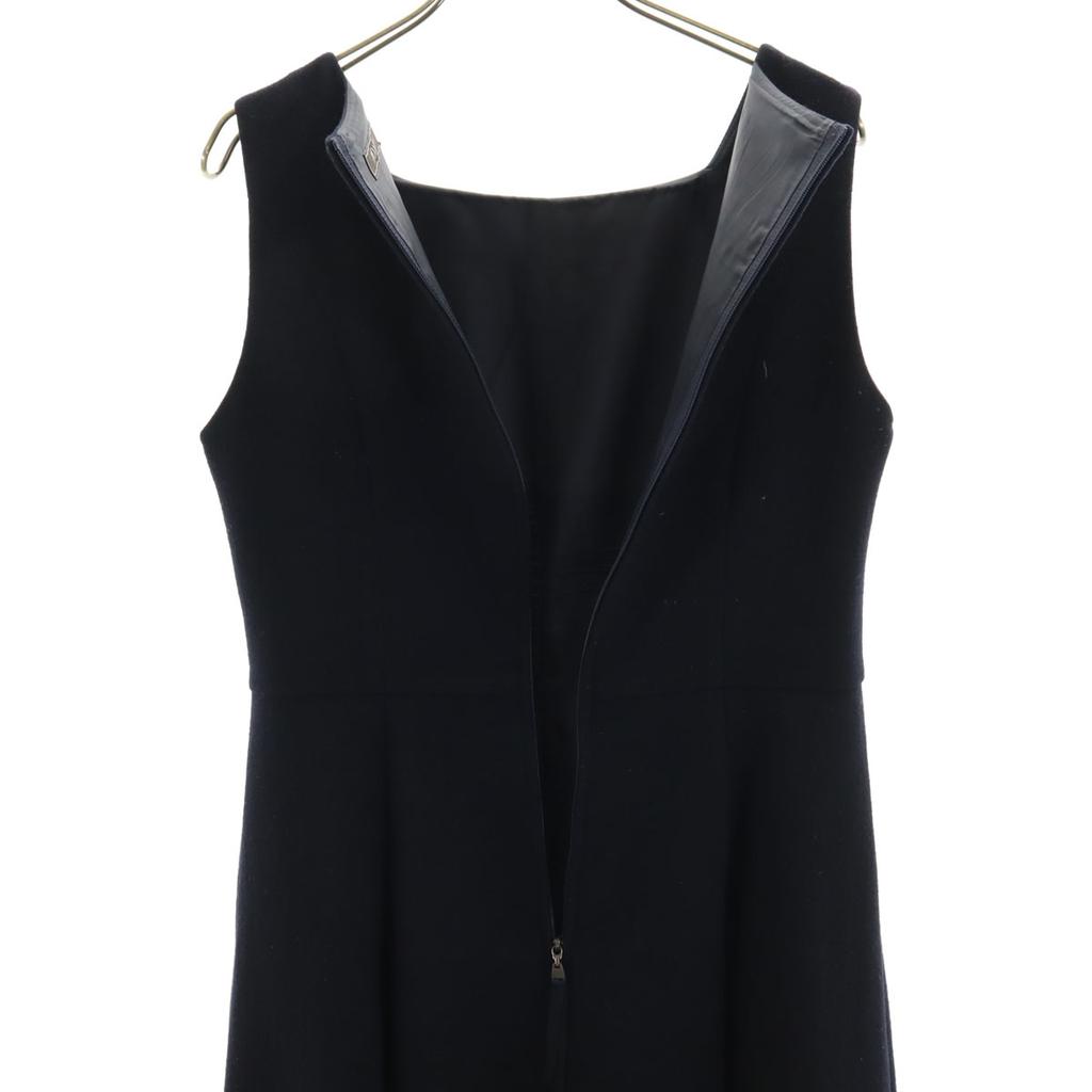 FOXEY made in Japan No sleeve Knee-length dress 40 Navy Women Used