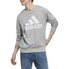 adidas Sudadera de Hombre con Cuello Redondo y Manga Larga Holgada con Estampado de Logotipo Tops Gris IC9326