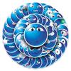 50 Small Blue Bean Emoji Sticker Sheets for Notebooks, Cars, Motorcycles, Water Cups, and Planners
