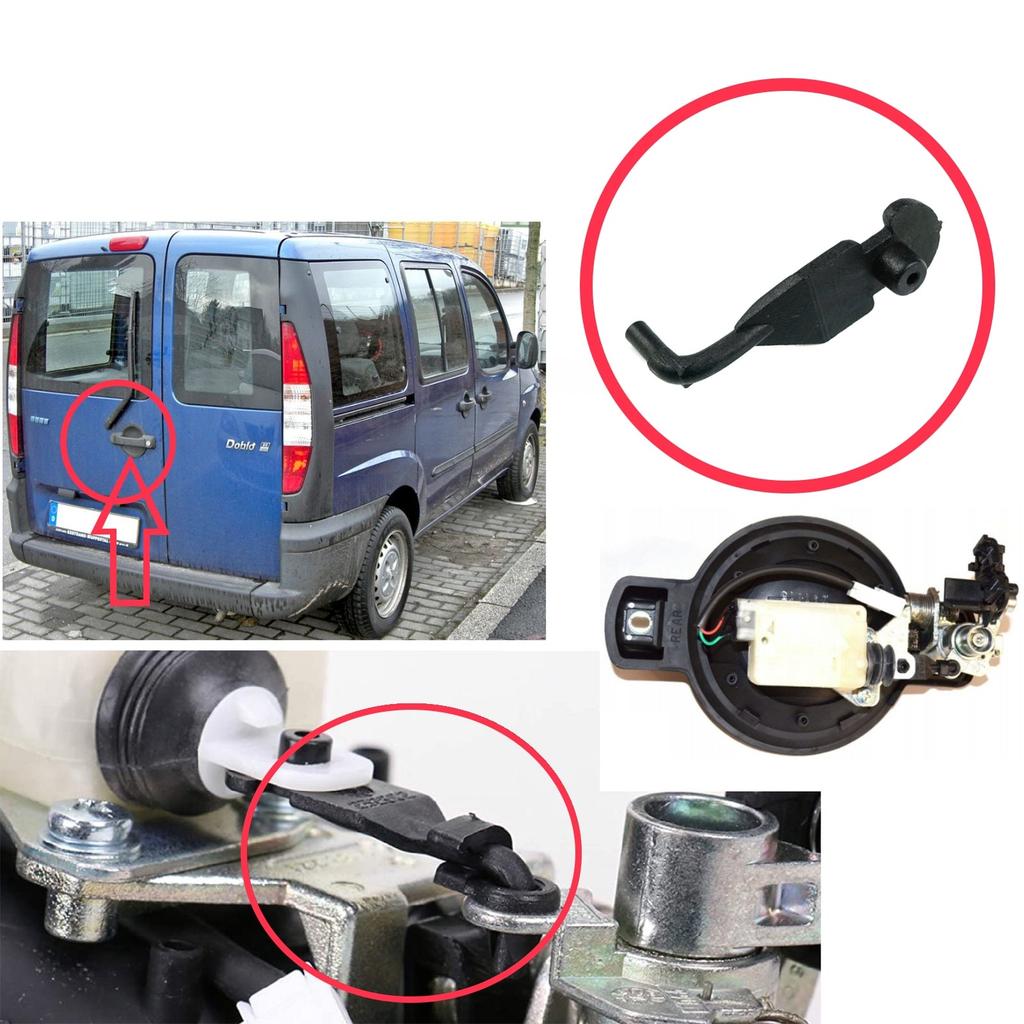 BDP140 Heckklappen-Hintertür-Außengriffschloss, Teil 735402299, für Fiat Doblo MK1 119 223 2000–2010