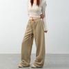 Uncle Radish Grey Wide Leg Pants Women's Autumn New Design High Waist Drawstring Loose Casual Sweatpants