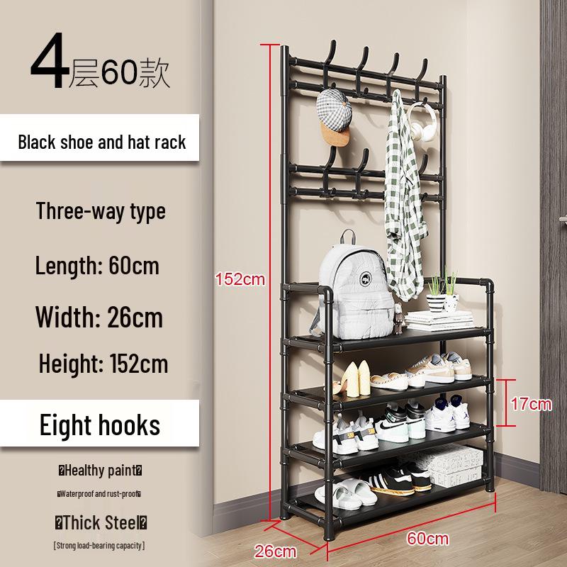 Kedi All-in-One Coat, Hat, and Shoe Rack for Bedroom and Living Room
