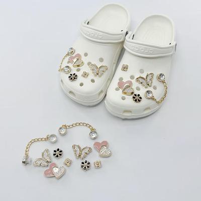 Accesorios Desmontables para Zapatos de Mujer para Bricolaje: Elegante Hebilla de Flor con Diamantes Brillantes