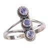 Natural Tanzanite Gemstone 925 Solid Sterling Silver Jewelry Ring Size 9 A0w27
