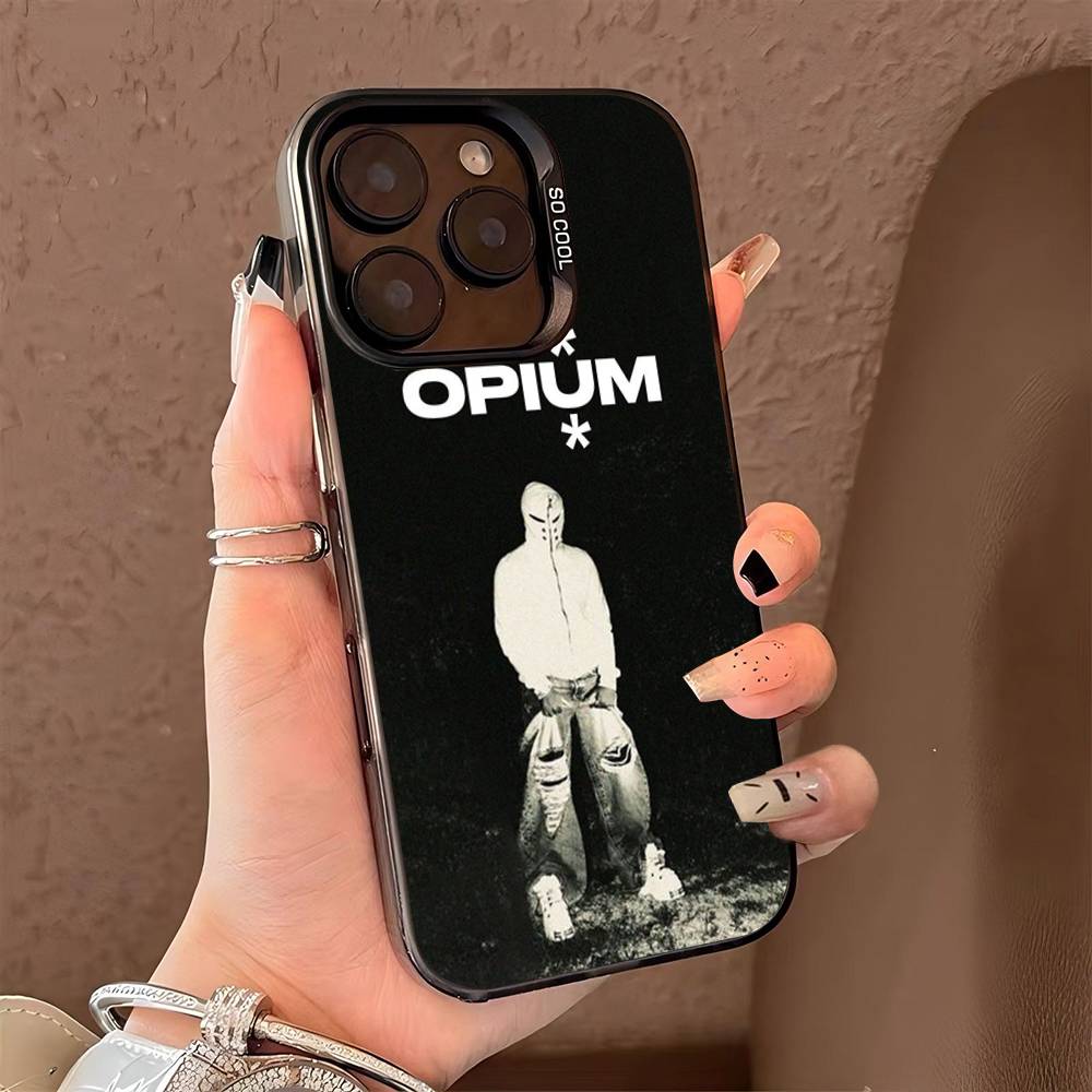 O-Opium Rap Playboi Carti Phone Cover For IPhone 16 15 14 13 12 11 17 Pro Max Plus Color Silver Shell