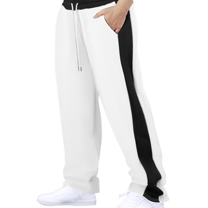QICED Men's Fashion Casual Solid Color Print Pants & Capris Casual Chic