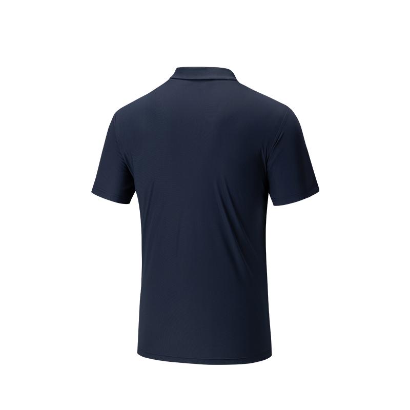 Anta Training Series Solid Color Sports Casual Simple Pullover Short Sleeve Polo Shirt Men Polo Shirts Midnight-Blue 152527101D-3