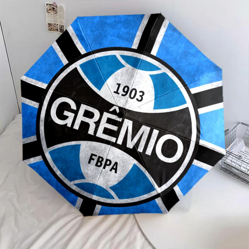 Grêmio FBPA pattern, automatic folding umbrella, portable and foldable design, 8 ribs, a Christmas or birthday gift.