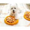 Interactive Design Plush Pizza-shaped Dog Flying Disc Toy with Loud Paper & 6 Squeakers, Also Donut - Shaped Chew Toy for Pets