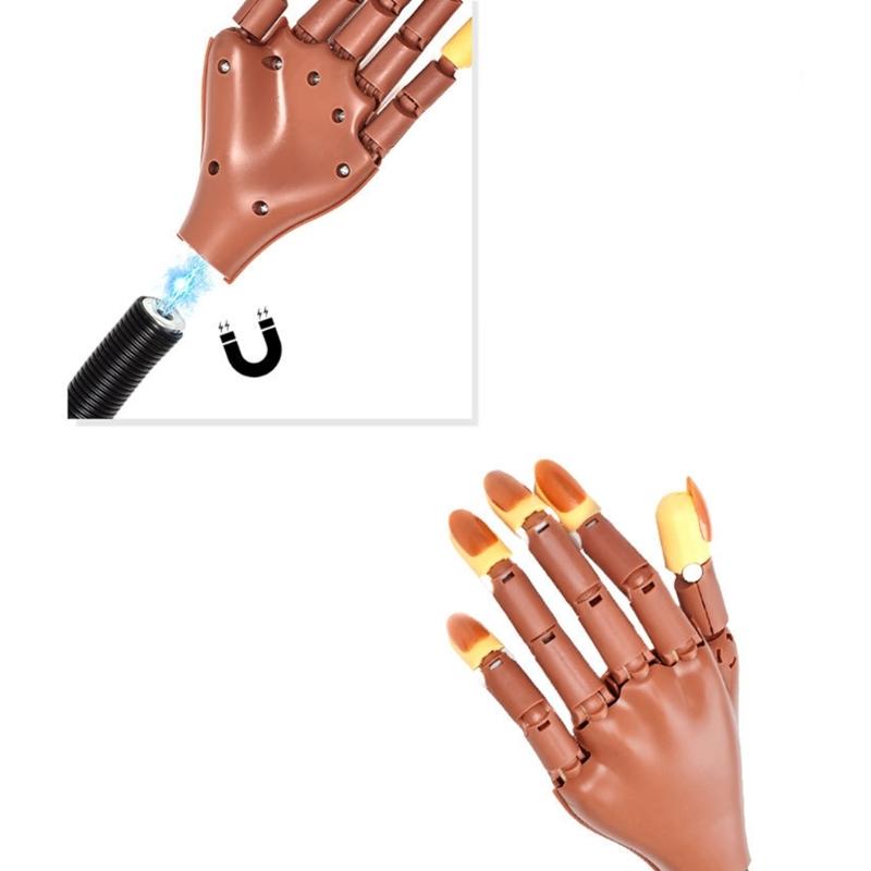 Detachable Nail Training Hand Model Magnetic Base Realistic Manicure Practice Tool Compact ABS