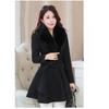New Woolen Women's Coat Autumn and Winter Fur Collar Nizi Coat Korean Style Slim Top