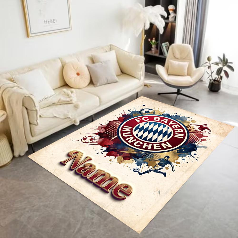 Bayern Munich Soccer Art Area Rug Suitable for Outdoor Living Rooms Balcony Study room Antislip Carpet Anime Office Decor